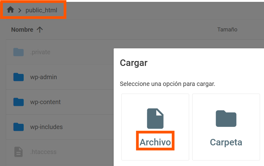 Subir archivo verificación GSC a Hostinger